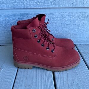 Maroon Timberland Boots